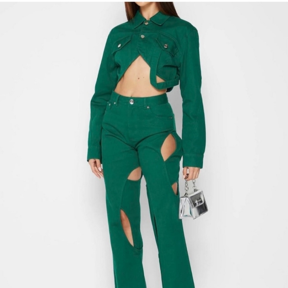 NWT Manière de Vior boyfriend cutout Pants-US 10